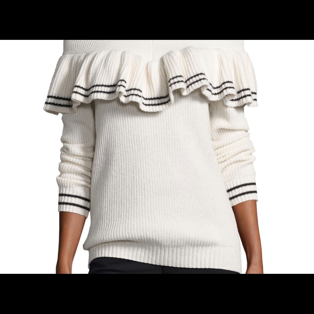 NWT SELF PORTRAIT Ruffle Sweater - Picture 3 of 3